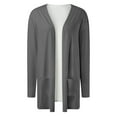 thumbnail image 1 of Uuszgmr Cardigans pour Femmes Dames Élégantes Poches Cardigan Couverture Décontractée Mi-Longue Hauts, 1 of 3