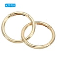 thumbnail image 3 of Unique Bargains 48mm OD Spring O Rings Round Clasp Clip Trigger Snap Spring Keyrings Gold Tone 10 Pack, 3 of 6