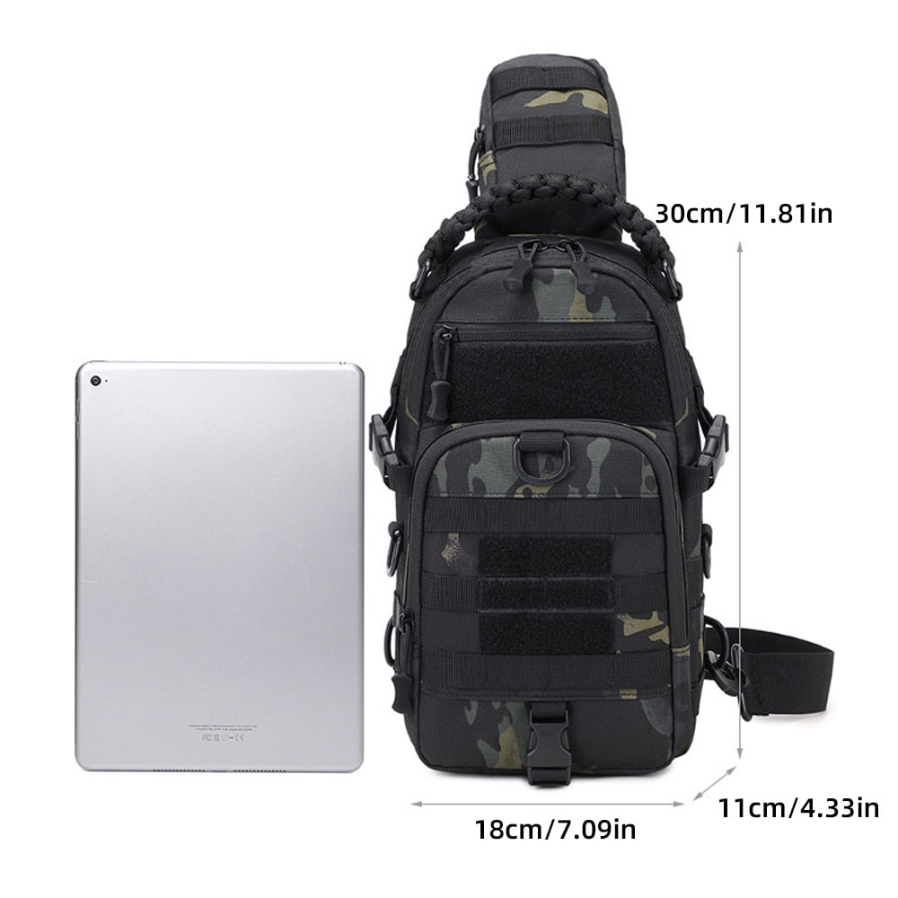 Hiking Backpack Men's Chest Bag Small Sling Bag for Men Crossbody Waterproof & Breathable Compatible with iPad Compartment Bike Bag