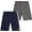 Navy/Grey, variant on RBX Boys' Athletic Shorts - 2 Pack Athletic Performance Mesh Basketball Gym Shorts (4-16)