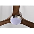 thumbnail image 3 of 52" Ceiling Fans with Lights and Remote Control, 6 Speeds, Quiet Reversible DC Motor, 3000K/4500K/6000K Bright LED Lighting, Nickel + Walnut, 3 of 6