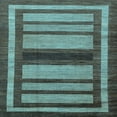 thumbnail image 1 of Ahgly Company Indoor Square Abstract Light Blue Modern Area Rugs, 7' Square, 1 of 4