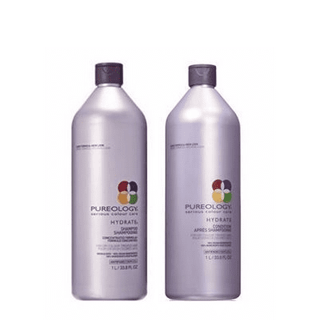 Pureology Hydrate Shampoo And Conditioner Liter Set, 33.8 Fl (Best Moisturizing Shampoo And Conditioner For Color Treated Hair)