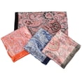thumbnail image 6 of Hontri Satin Silk Scarves in Clearance, Satin Cashew Flower Prints Square Scarf, Female Navy One Size, 6 of 6