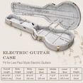 thumbnail image 2 of Yescom Les Paul Electric Guitar Hard Case with Backpack Strap & Folding Stand Fits for LP Style, Groove Series Sonic Silver, 2 of 12
