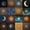 Sun Moon 04, variant on Homewish Sun Moon Patchwork Bed Sheets, Hippie Celestial Full Size Sheets, 4pcs, 1 Flat Sheet, 1 Fitted Sheet and 2 Pillowcases