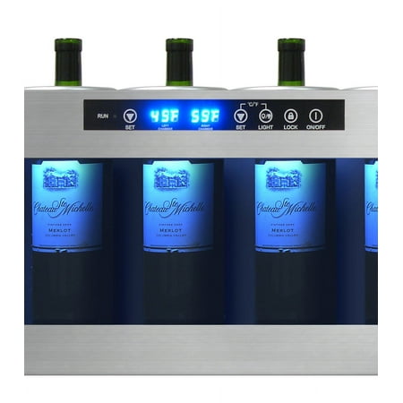 Vinotemp - Il Romanzo 6-Bottle Dual Zone Wine Cooler - Silver