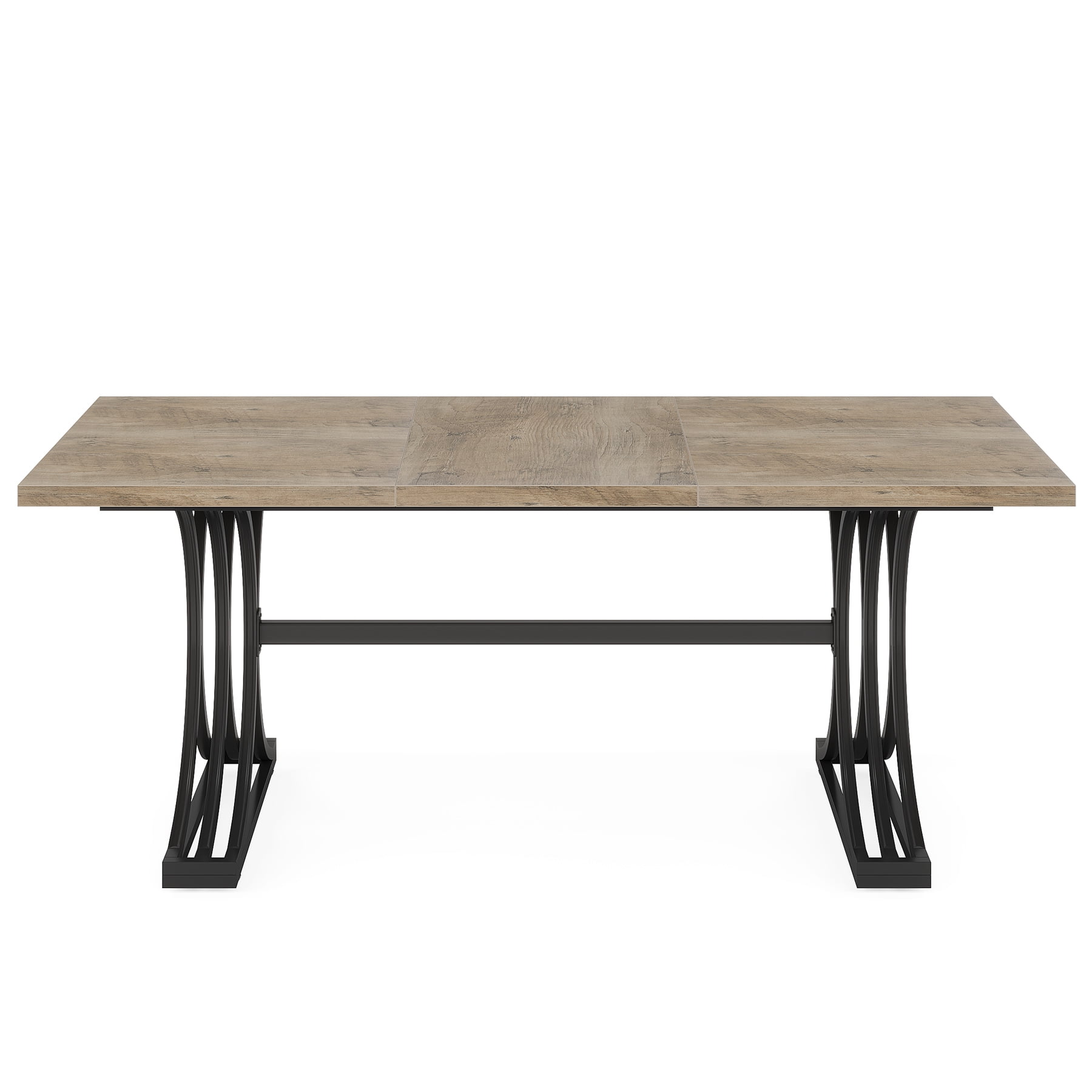Demi Bonn 63" Executive Computer Desk with Faux Marble Tabletop, Modern Duty Study Writing Gaming Table for Home Office, Gray
