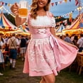 thumbnail image 2 of JTieacloth Womens 3-Piece Oktoberfest Bavarian Dirndl Dress Party Dress,Pink, 2 of 7