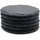 thumbnail image 1 of wonima02 6 Pack Round Slate Drink Coasters, 4 Inch Black Slate Stone Coasters Bulk Cup Coasters Laser Engraving Blanks with Anti-Scratch Bottom for Drink Coffee Bar Kitchen Home Decor, 1 of 1