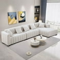 thumbnail image 3 of Williamspace 139" Sectional Sofa Couch for Living Room, Modern Luxury L Shaped Sofa with Ottoman, 5 Seats Upholstered Sofa Couch Furniture Set with 5 Pillows, 3 of 7