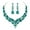 Atrovirens, variant on HUANLEDASH 1 Set Wedding Earrings Extension Chain Faux Crystal Rhinestone Inlaid Dress Up Glitter Dinner Women Jewelry Necklace Female Accessory