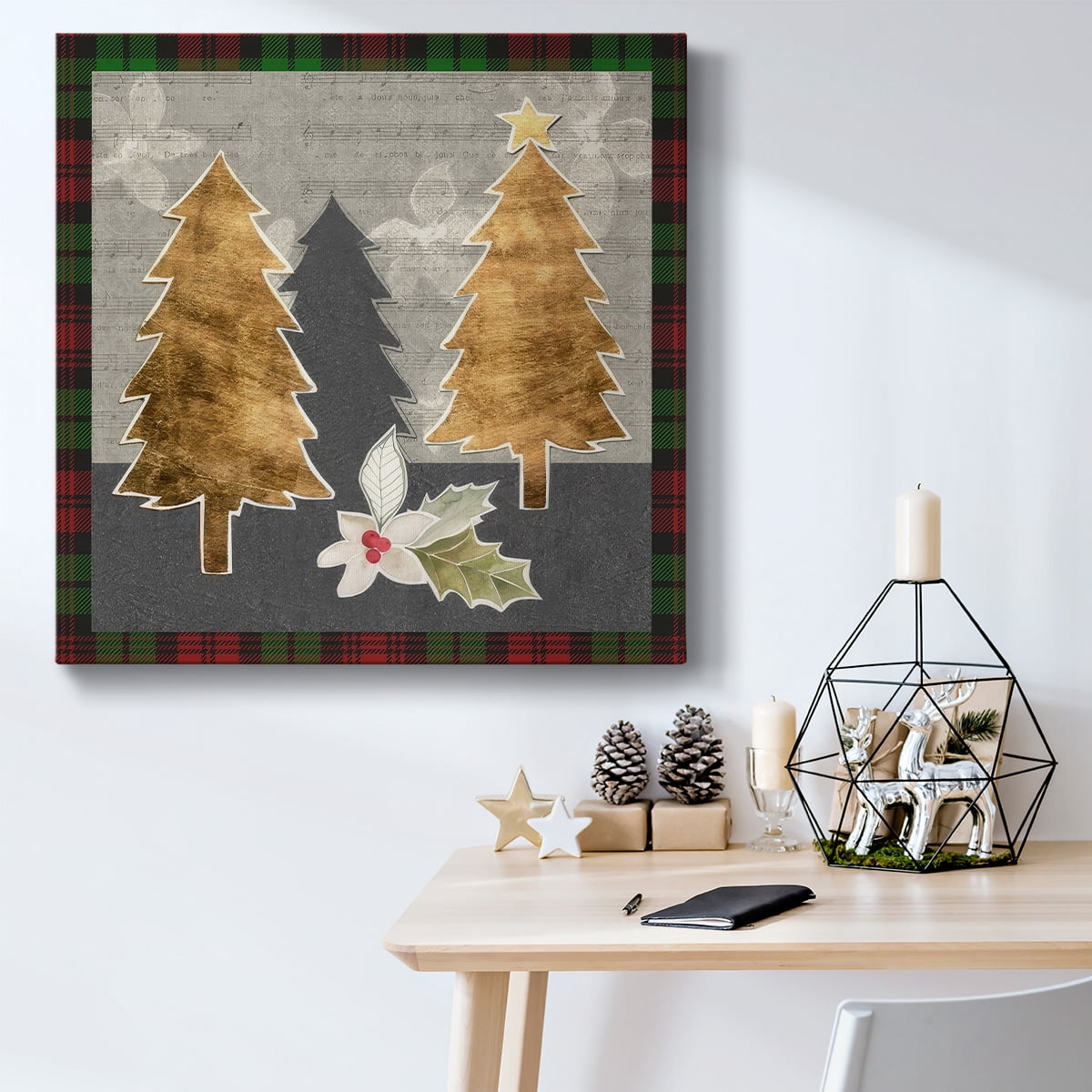 Collaged Christmas Collection E- Gallery Wrapped Canvas