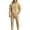 Khaki, variant on Yongwang Mens Texture 2 Piece Set Long Sleeve Hoodies Drawstring Elastic Waist Jogger Pants Matching Pant Daily Set