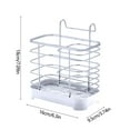 thumbnail image 3 of VWRXBZ Wall Shelves, 7x6.3x3.7 Inch Iron Kitchen Chopstick Basket Chopstick Tube Wall Hanging Double Grids Multifunctional Storage Rack Kitchen Spoon and Chopstick Storage Rack Space Saving Hangers, 3 of 6