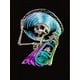 thumbnail image 3 of Women's Fun Colorful Skull & Hat Print T-Shirt - Casual Crew Neck, Short Sleeve, Stretchy Polyester Blend, Machine Washable - Perfect for Summer, 3 of 8
