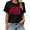 Black, variant on Jesus Is The Reason Red Distressed Graphic Tees Womans Tshirt Shirts Black White S-5XL Tops