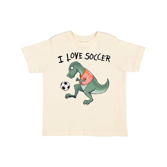 Inktastic I Love Soccer-dinosaur in Orange Boys or Girls Toddler T-Shirt