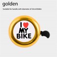 thumbnail image 2 of Greeniant Timbre de bicicleta con sonido claro, bonito timbre de advertencia para accesorio de seguridad para bicicleta Ciclismo Oro, 2 of 6