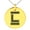 Gold, variant on Stainless Steel Letter L Initial Empire Monogram Engraved Small Medallion Circle Charm Pendant Necklace