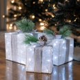 thumbnail image 2 of Juego de 3 cajas de regalo con iluminación navideña Hourleey con 60 LED, 2 of 7