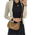 thumbnail image 3 of Michael Kors Leather Shoulder Bag Crossbody, Brown, 3 of 4