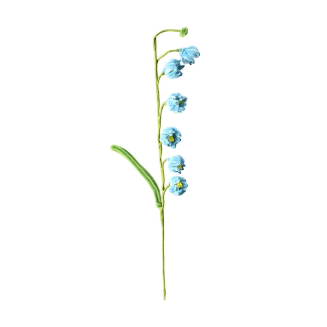 Flor de lirio de los valles hecha a mano, flor de limpiapipas terminada, artesanía de flores artificiales, regalos para bodas, fiestas, cumpleaños, decoración del hogar