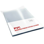 Binditek 100 Pack 10mil PVC Binding Presentation Covers,Clear Binding Front Covers,8-1/2 x 11 Inches Report Cover for Binding,Letter Size,Square Corners,Un-Punched