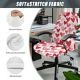 thumbnail image 5 of SCRAWLGOD Love Cow Print Red Pink White Valentine's Day Stretchy Computer Office Chair Cover Comfy Breathable Desk Chair Seat Protector Easy to Install Rotating Chair Cover, L, 5 of 7