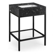 Meridian Furniture Marmo Black Artificial Marble Bathroom Vanity