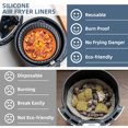 thumbnail image 5 of 2PCS Silicone Air Fryer Liners with Mitts and Tongs 3-in-1 set, 6.75 inch Non-Stick Easy Cleaning Silicone Pot, Food Safe Heat-Resistant Reusable Silicone Basket, Replacement of Parchment Paper, 5 of 7