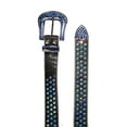 thumbnail image 3 of Cowboy Cowgirl Classic Western Rhinestone Bling Studded Diamond Leather Belt, 3 of 4