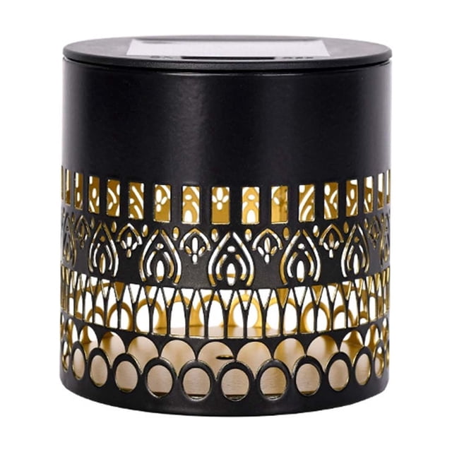 Solar Lights Outdoor Waterproof Metal Mandalas Theme Step Wall Light For Garden Patio Backyard Deck Fence Post Decor