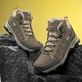 thumbnail image 7 of Men's Hiking Boots Waterproof High-Top Trekking Shoes Unisex Camping Boots for Couple (Brown 12.5), 7 of 7