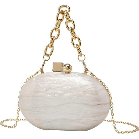 Women Acrylic Clutch Purse Marble Evening Bag Glitter Acrylic Shoulder Handbag Wedding Party Prom Trendy Purse