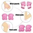 thumbnail image 4 of REGALWOVEN Support Wrist Guard Elbow Knee Protector Pads for Bicycle Roller Blading Pink, 4 of 6