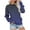 Dark Blue, variant on Trendy Gradient Sweatshirts for Women Casual Drop Shoulder Crewneck Sweatshirt with Kangaroo Pocket Loose Long Sleeve Pullover Cozy Fitting Fall Tops