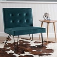thumbnail image 2 of Christopher Knight Home Darrow Velvet Modern Armless Chair, Teal, 2 of 5