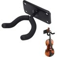 thumbnail image 1 of Soporte para colgar en la pared para guitarra, soporte para colgar que ahorra espacio, soporte para guitarra, soporte de pared para guitarra, ukelele, violín, bajo (1 pieza, negro) ZefeiWu 8390615477048, 1 of 1