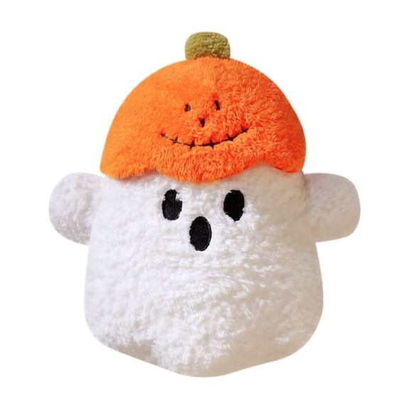 Halloween Pumpkin Ghost Plush Doll, 7.87 in Cute Spooky Stuffed Character Toy, Soft Pumpkin and Ghost Plushie for Party Favors, Home Decor and Halloween Gift,A