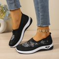 thumbnail image 2 of Women Mesh Slip on Loafers Lightweight Business Work Penny Walking Flat Sneakers Breathable Non Slip Shoes Black Size 9.5, 2 of 5