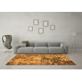 thumbnail image 3 of Ahgly Company Indoor Round Abstract Orange Modern Area Rugs, 6' Round, 3 of 4