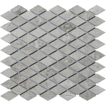Limestone Diamond Mosaic - Grey
