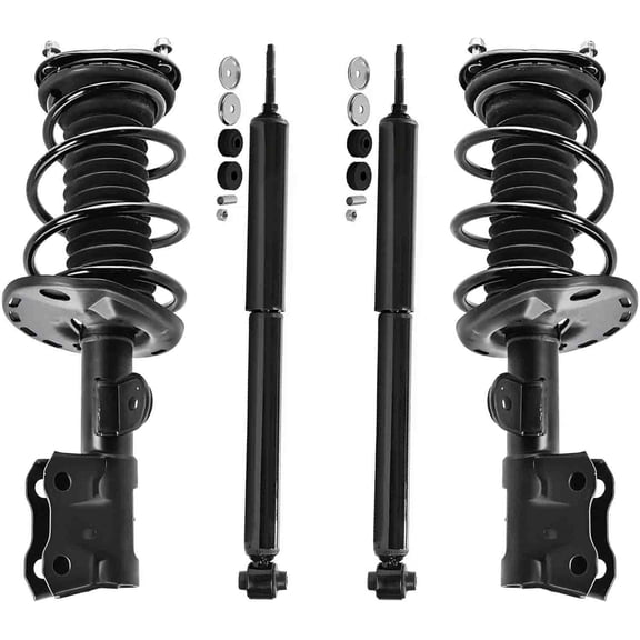 Detroit Axle - Front Struts w/Coil Spring Rear Shock Absorbers Replacement for 2010-2015 Toyota Prius - 4pc Set