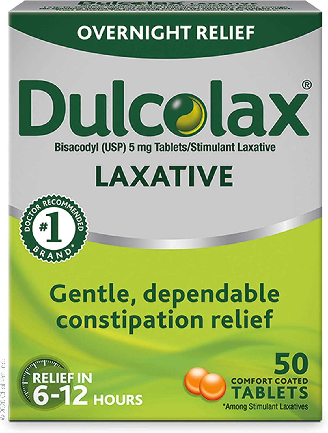 Dulcolax Overnight Relief Laxative for Gentle Constipation Relief