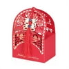 Panda Superstore Laser Cut Chinese Style Wedding Favors Event Party Supplies, Red - 10 Piece