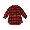 thumbnail image 2 of Newborn Kid Baby Girl Plaid Princess Party Long Sleeve Dress Clothes Girls Sashes Dresses Cute For Children Girl, 2 of 5
