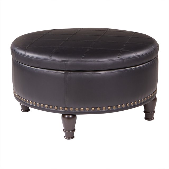 Poignet Augusta en Cuir de Réserve en Noir