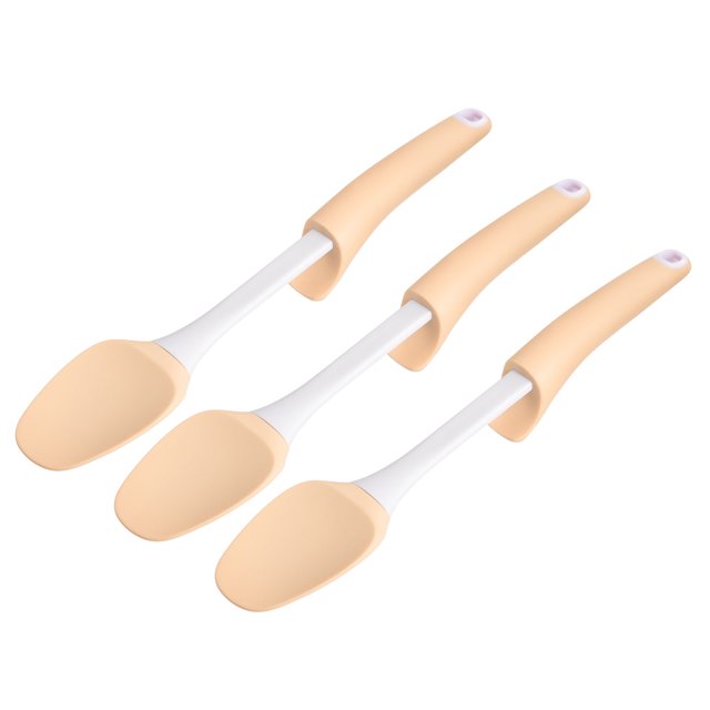 Silicona Esp?tula con Goma Mango, 310mm/12" Calor Resistente Cuchara Raspador para Hornear, Cocinar, Mezclar, Rosa, 3uds Unique Bargains espátulas