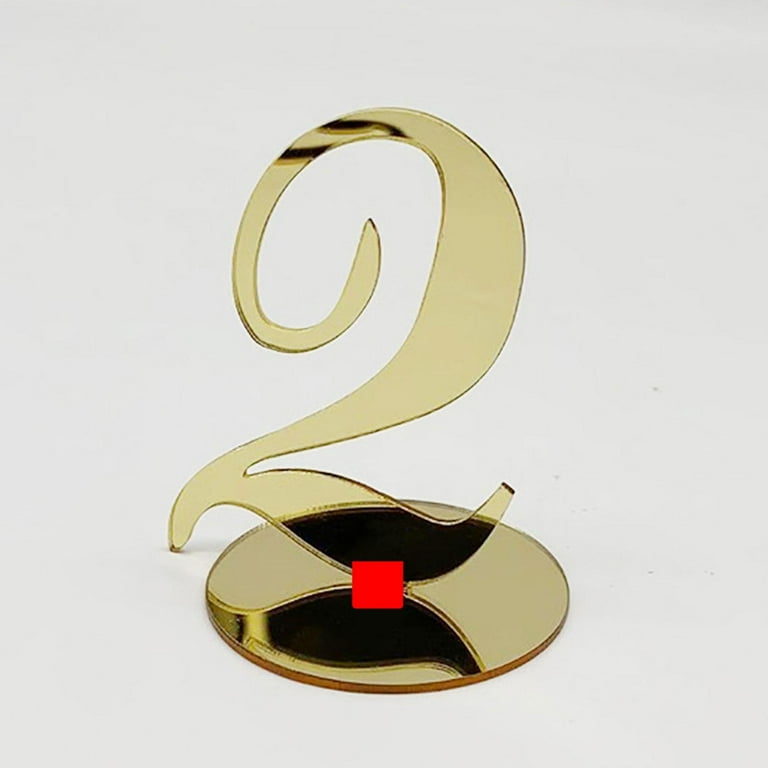 Mirror table numbers wedding deals
